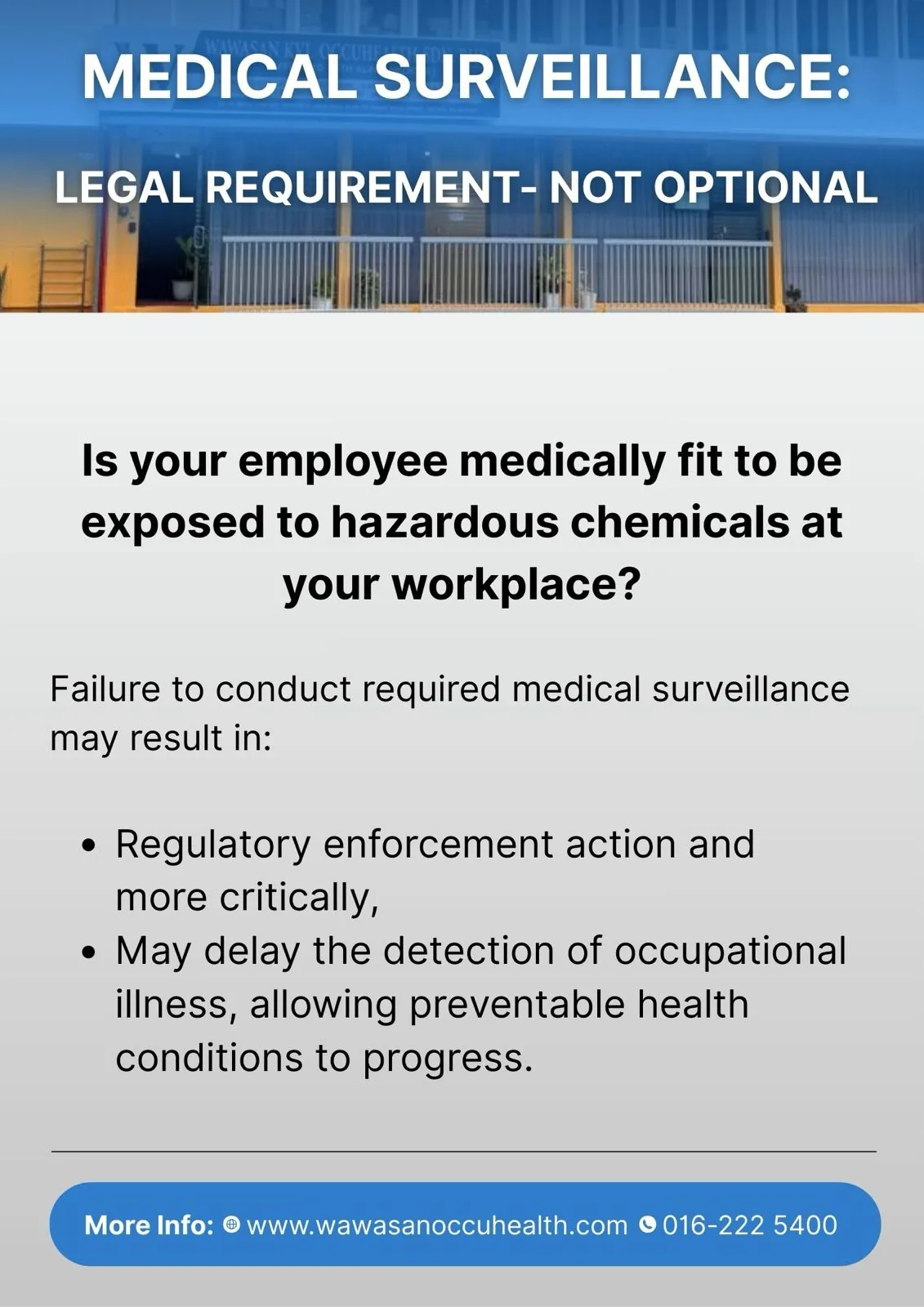 Medical surveillance for workers exposed to chemicals hazardous to health
